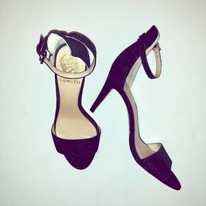 Vince Camuto Black Sparkle Sandals